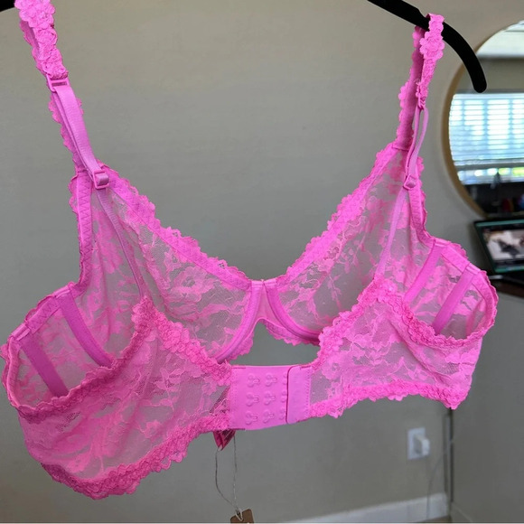 Skims Stretch lace‎ Intimates underwire scoop bra Pink BA-SCP-3575 size 40B - Picture 5 of 8